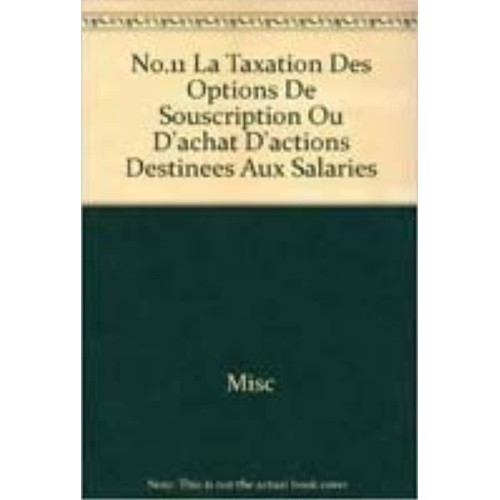No.11 La Taxation Des Options De Souscription...