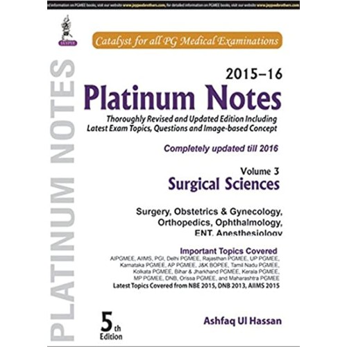 PLATINUM NOTES SURGICAL SCIENCES (2015-16) VOL.3